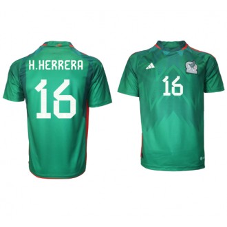 Mexiko Hector Herrera #16 Hemmatröja VM 2022 Korta ärmar